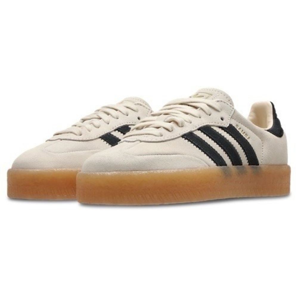 Adidas Sambae JR1437 Cream Wonder White Black/Gum Women's Size 9.5 US NEW - Picture 3 of 8